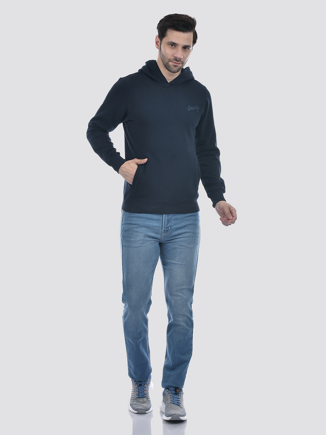 Numero Uno Men Typography Navy Sweat Shirt